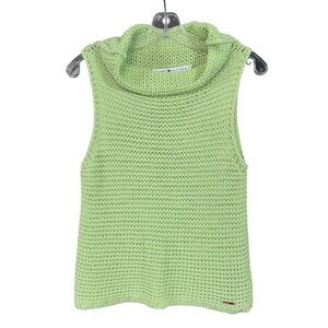 Tommy Hilfiger Mint Green Knit Cowl Neck Vest | Size M